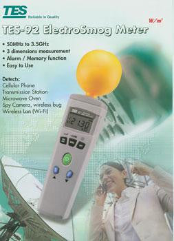 3-AXIS EMF RF Radiation TES-92 ElectroSmog Meter/TES 92 RF Meter EMF Tester/EMF TEST METER