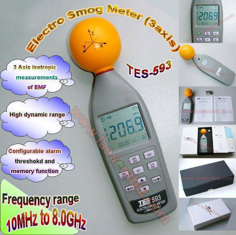 TES-593 EMF Test Meter/TES 593 RF Tester/TES593 Electrosmog RF Meter/Electrosmog RF Microwave Meter