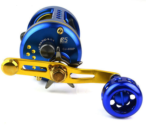 High quality Free shipping Baitcasting Reels Okuma 5.1:1 4BB+1RB CJ-400P fishing reels lure Tackle Reservoir Pond Cast Drum Wheel